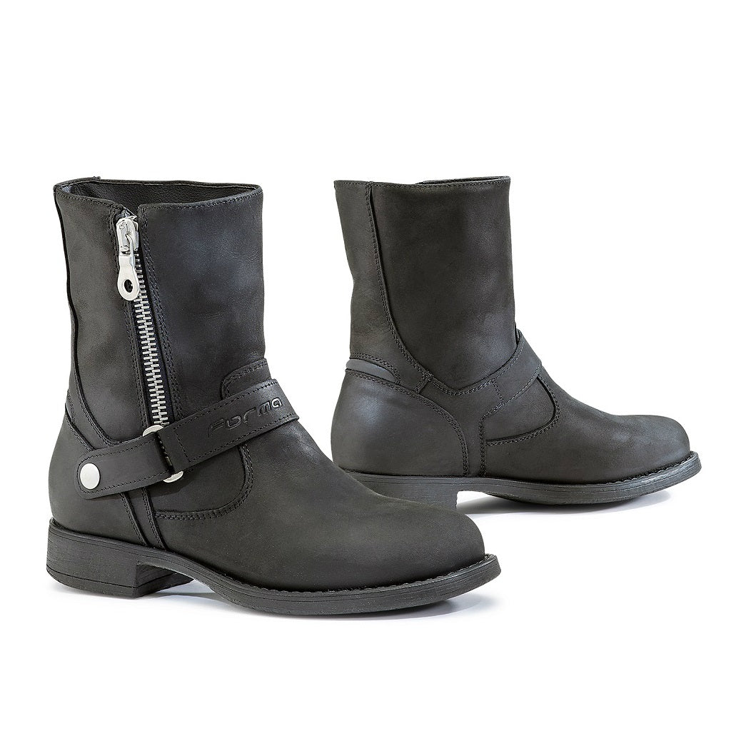 Forma Eva womens black motorcycle boots